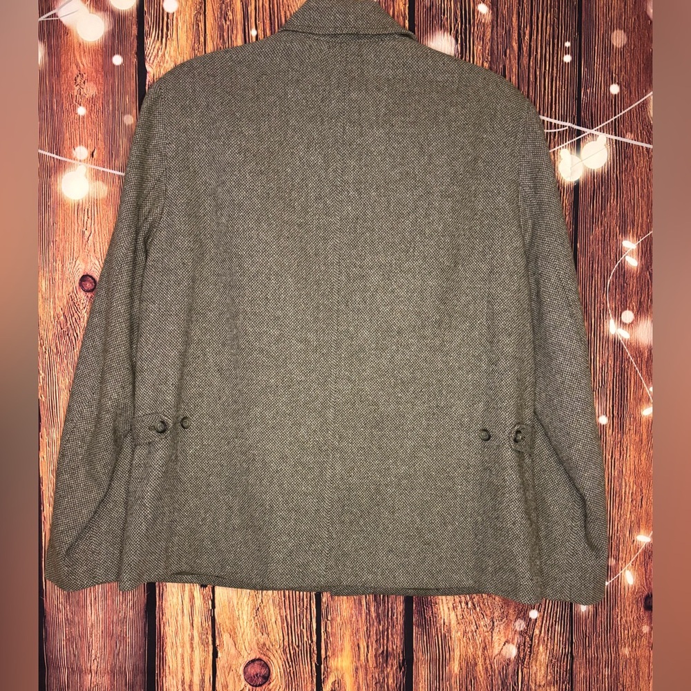 Evan Picone Women’s Olive Wool Blend Blazer - Picture 4 of 7